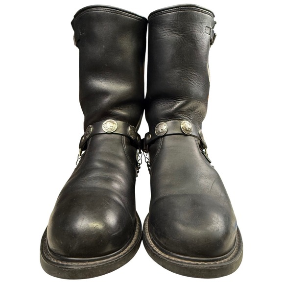 Harley Davidson 91019 Eagle Harness Boots Black Leather Mens 11 M - Picture 2 of 10